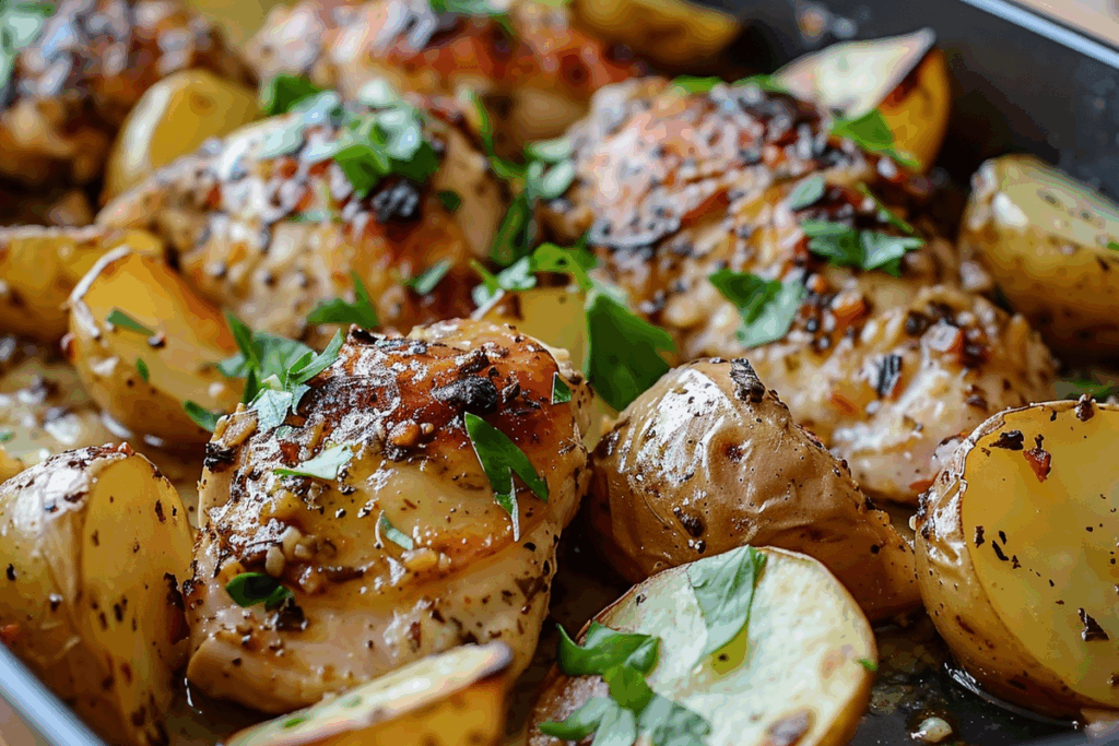Garlic Parmesan Chicken and Potatoes