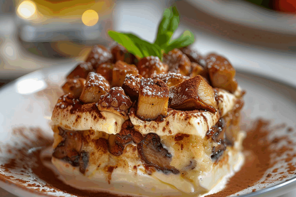 Savory Mushroom Tiramisu with Parmesan Cloud