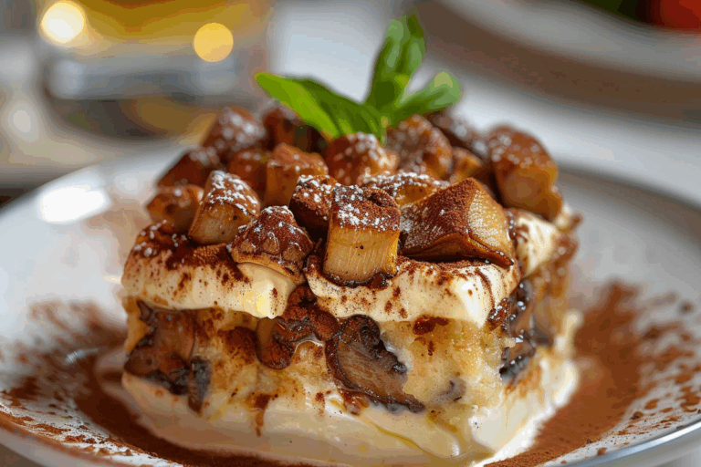 Savory Mushroom Tiramisu with Parmesan Cloud