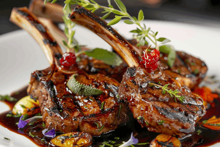 Grilled Lamb Chops with Vegemite-Umami Glaze