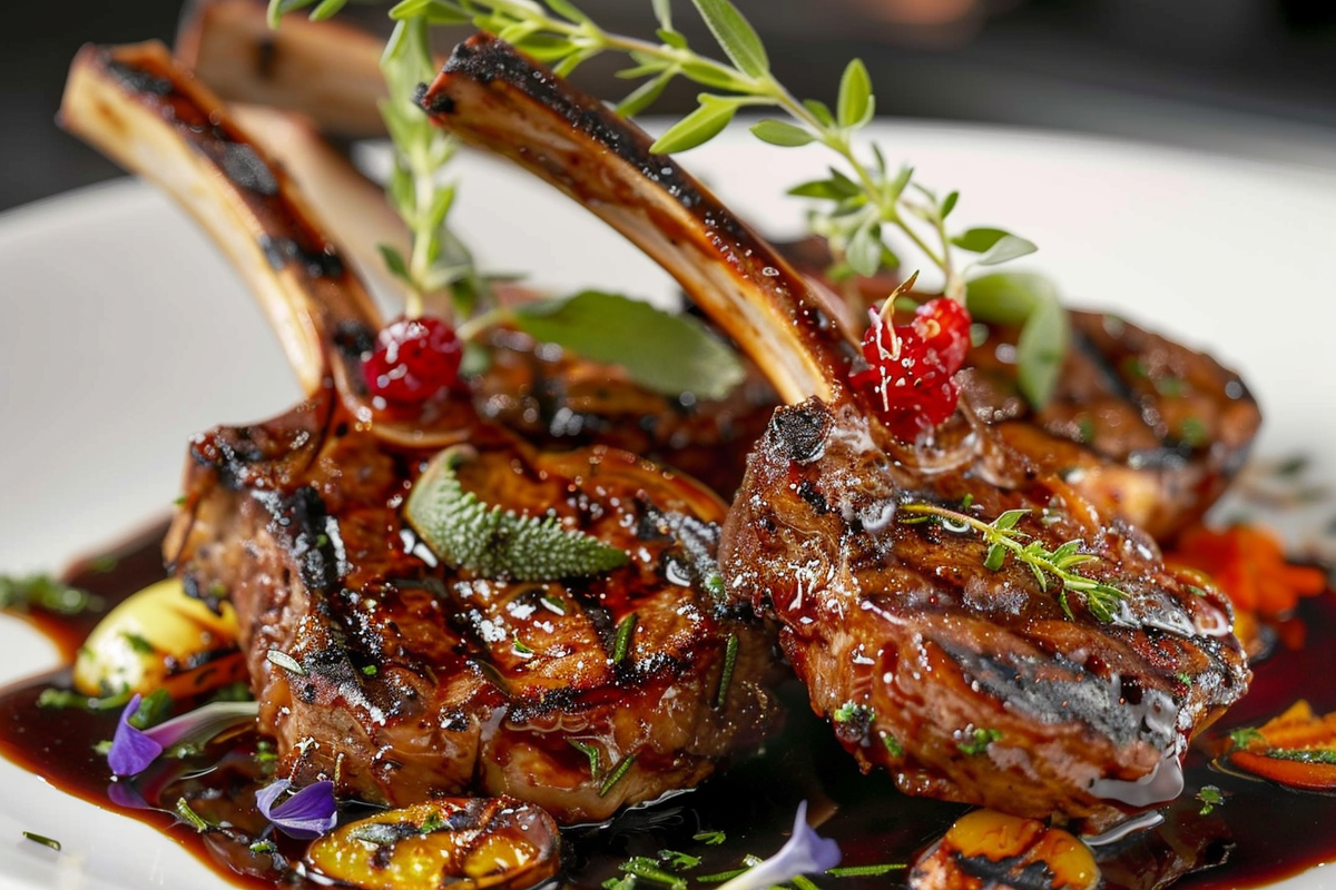 Grilled Lamb Chops with Vegemite-Umami Glaze
