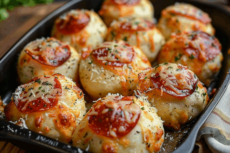 Cheesy Pepperoni Pizza Bombs