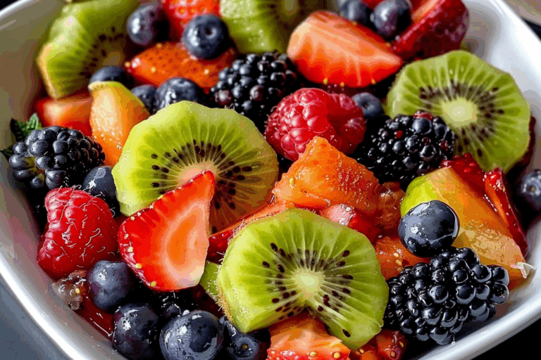 Tropical Kiwi & Berry Fruit Salad