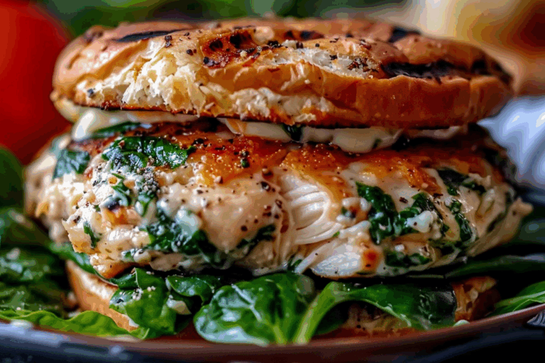 White Cheddar & Spinach Chicken Burgers