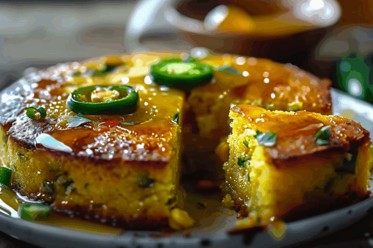 Jalapeño Cornbread with Lime Honey Glaze