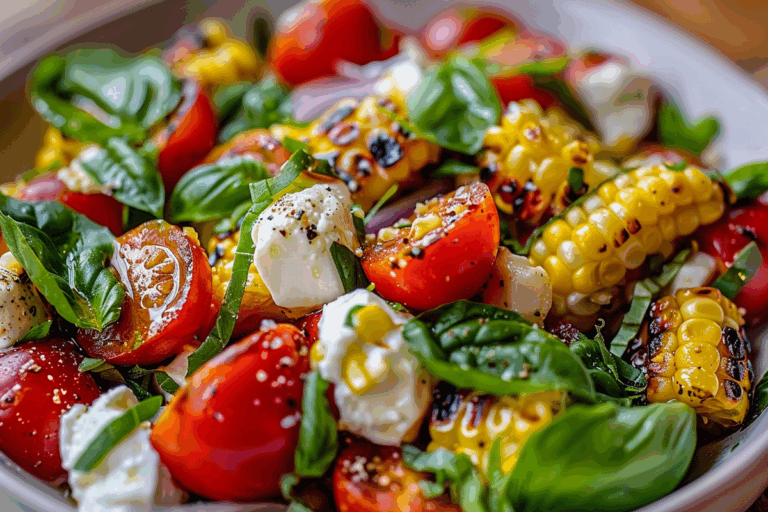 Grilled Corn And Mozzarella Salad