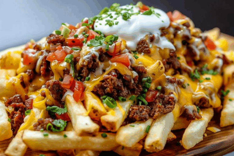 Loaded Cheesy Beef Fries