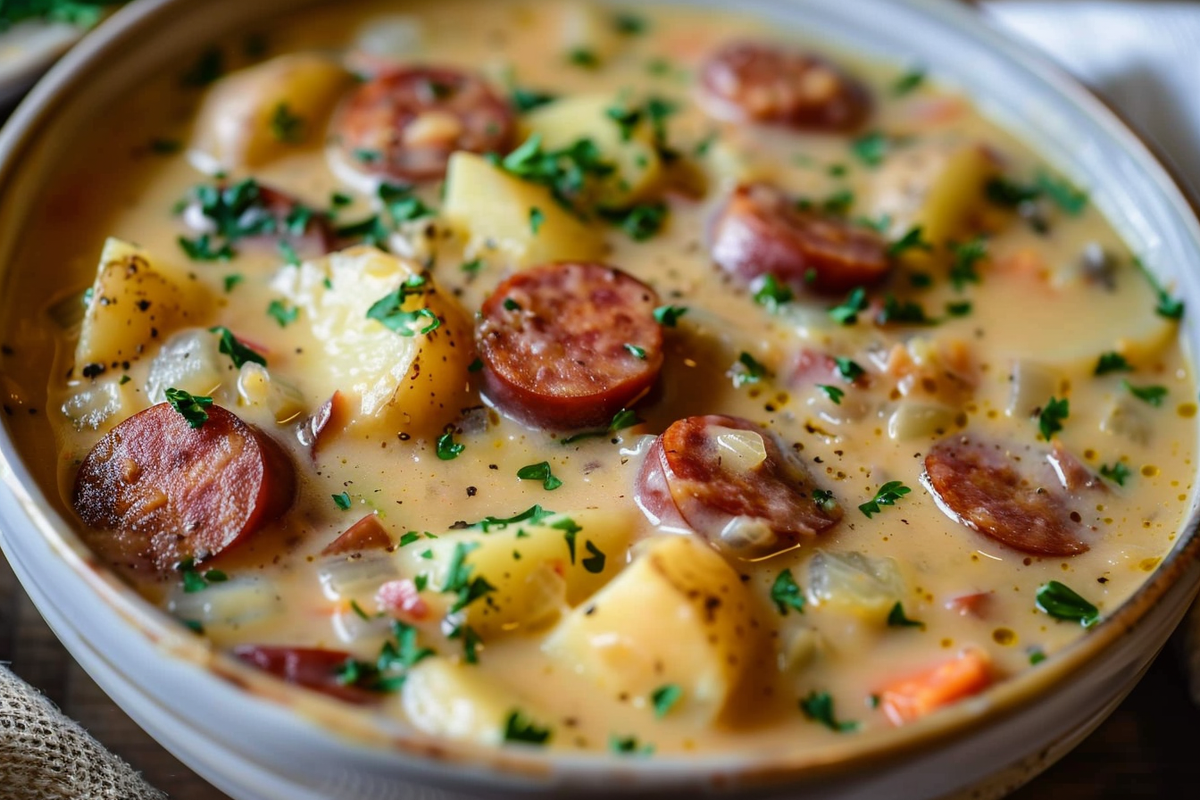 Creamy Kielbasa Potato Soup