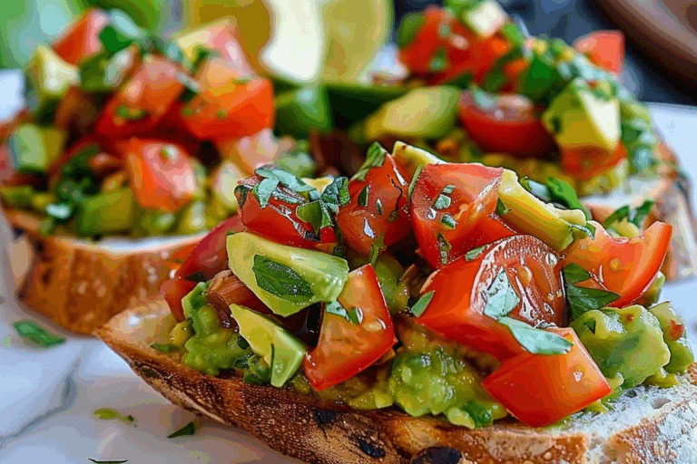 Smashed Avocado Bruschetta