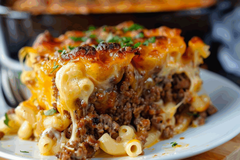 Mac and Cheese Meatloaf Casserole