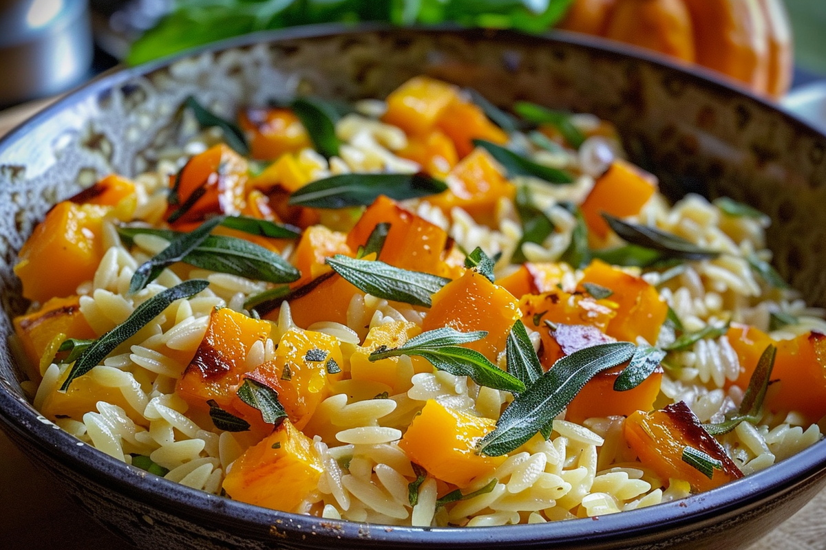 Roasted Butternut Squash & Sage Orzo Risotto