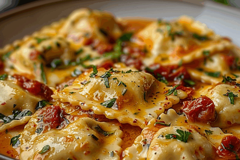 Creamy Sun-Dried Tomato Chicken Ravioli