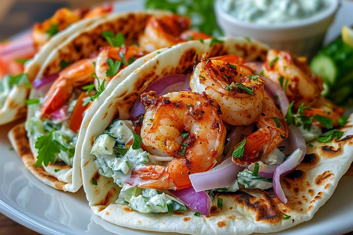 Summer Shrimp Gyro Wraps