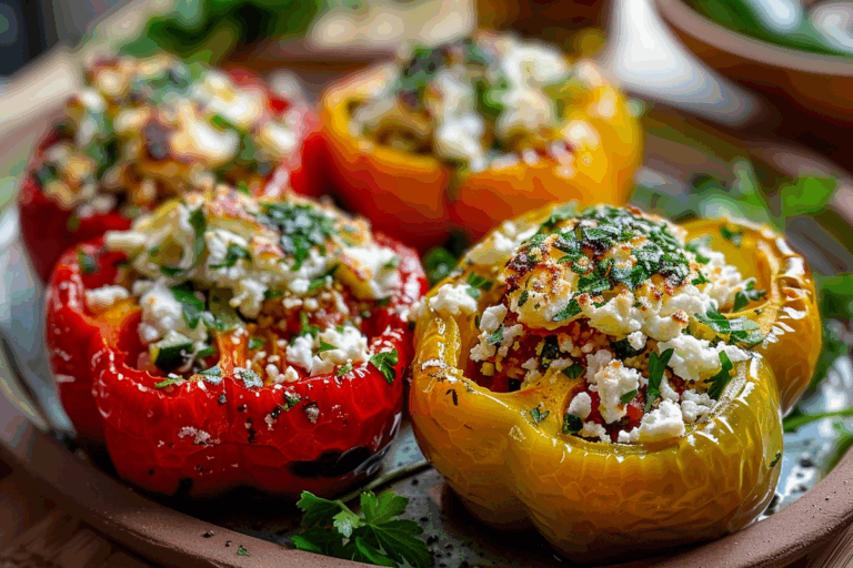 Feta-Stuffed Bell Peppers with Herbs