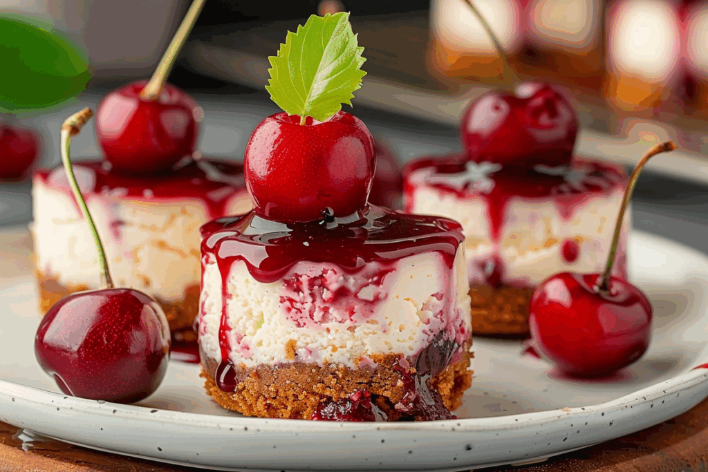 Mini Cherry Cheesecakes