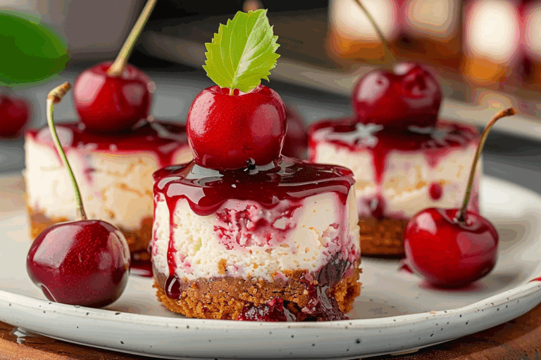 Mini Cherry Cheesecakes