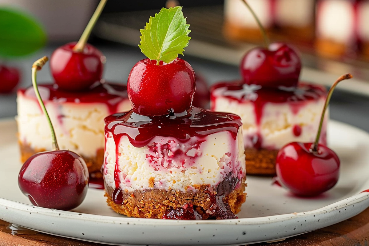 Mini Cherry Cheesecakes