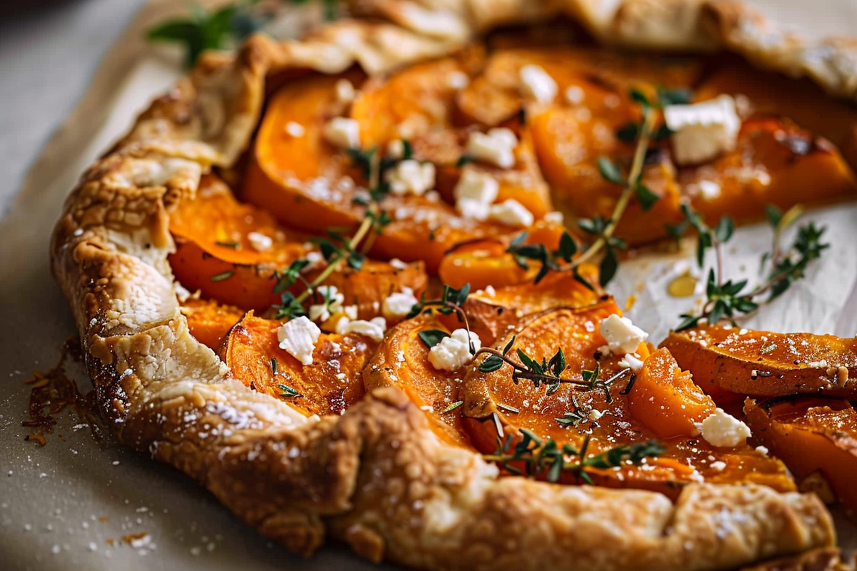 Caramelized Sweet Potato & Feta Galette