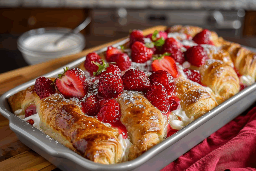 Strawberry Cream Cheese Crescent Bake
