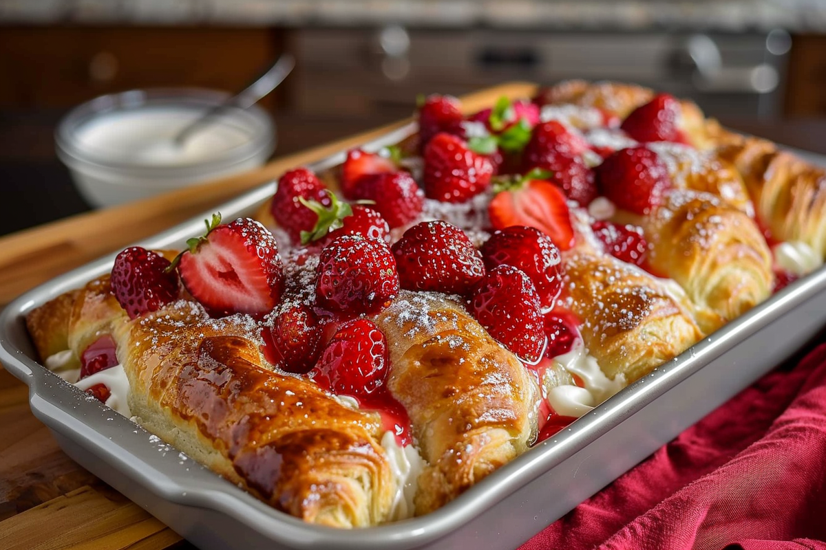 Strawberry Cream Cheese Crescent Bake