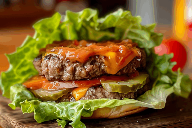 Keto Lettuce-Wrapped Cheeseburgers