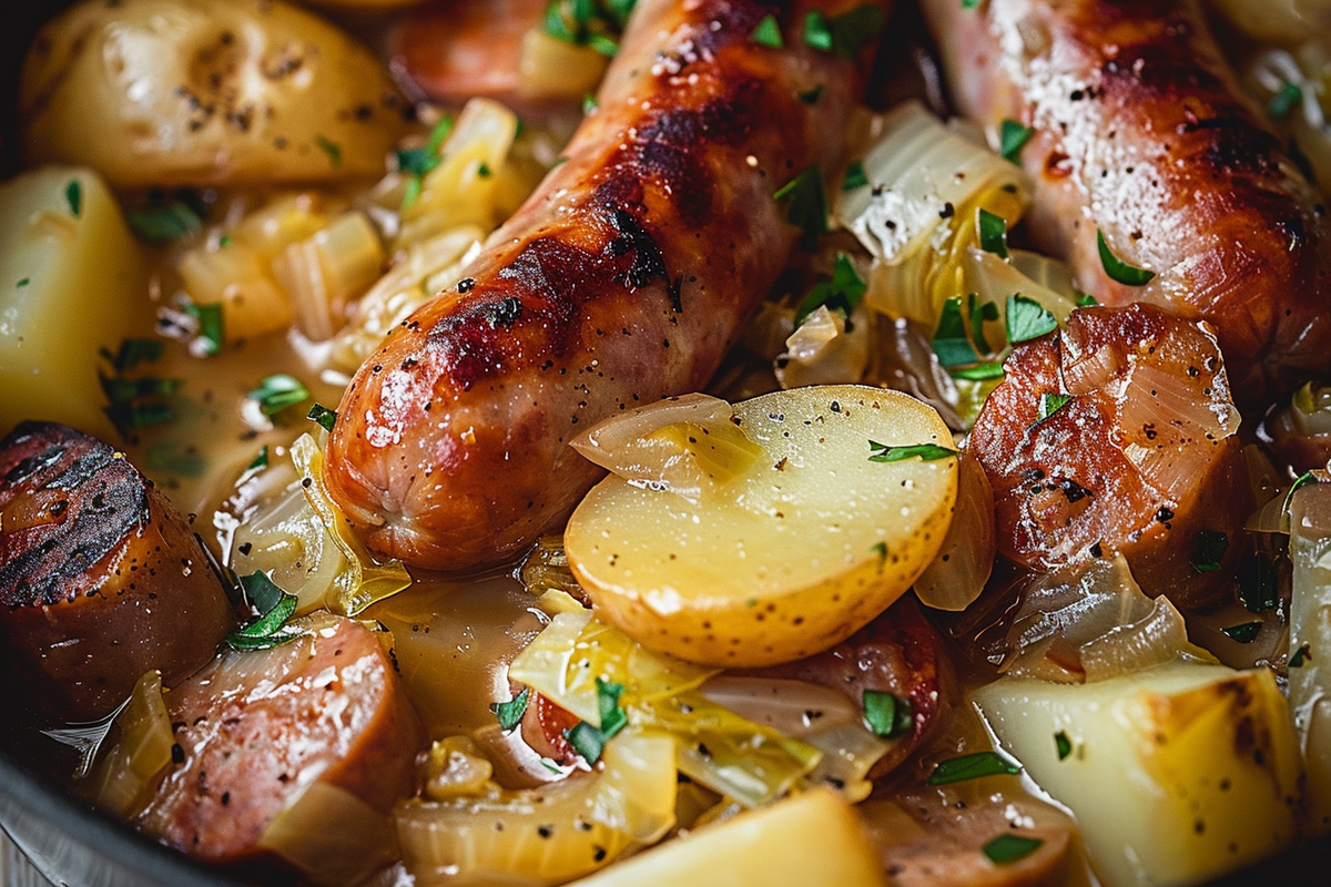 Kielbasa with Cabbage and Potatoes