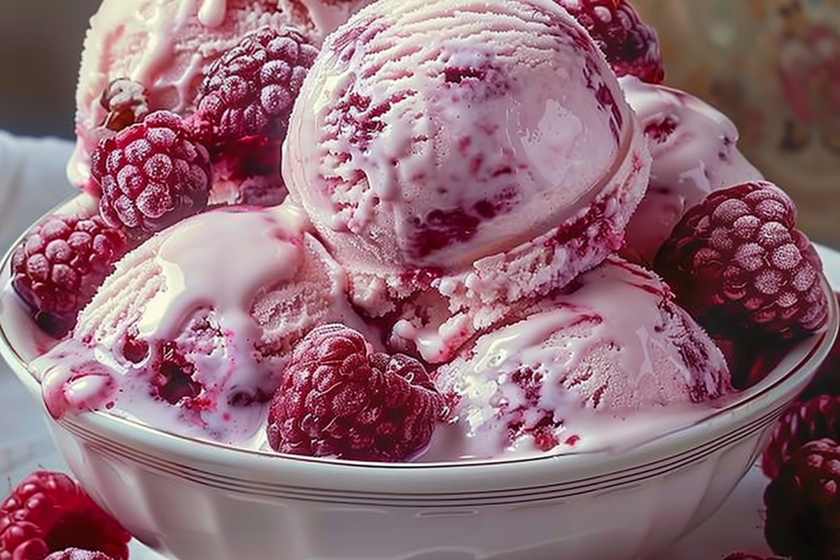 Raspberry Swirl Ice Cream
