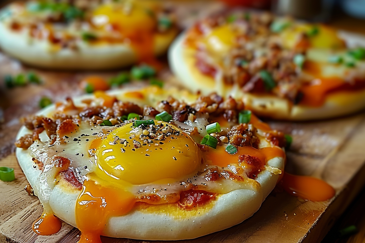 English Muffin Breakfast Pizza