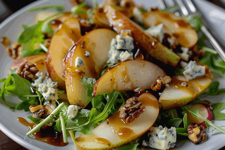 Caramelized Pear and Blue Cheese Salad