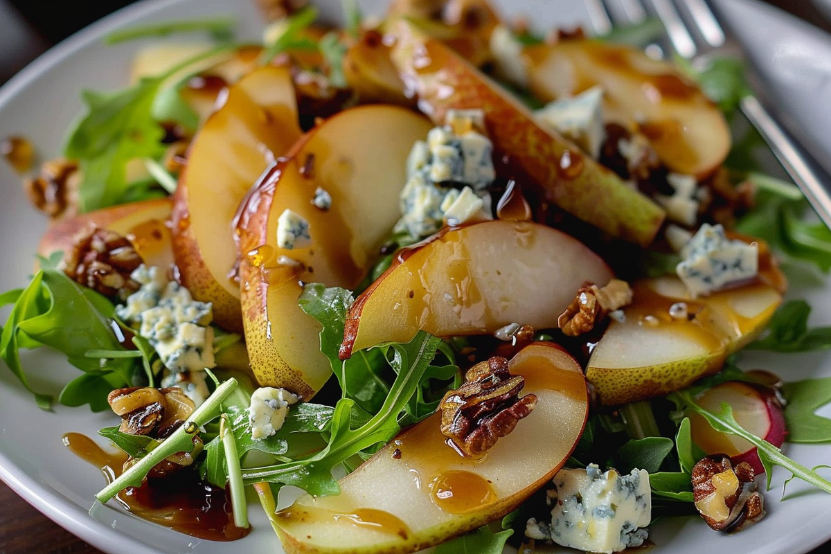 Caramelized Pear and Blue Cheese Salad