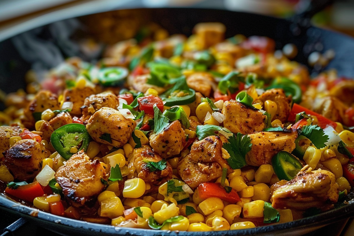 Corn and Jalapeño Chicken Skillet