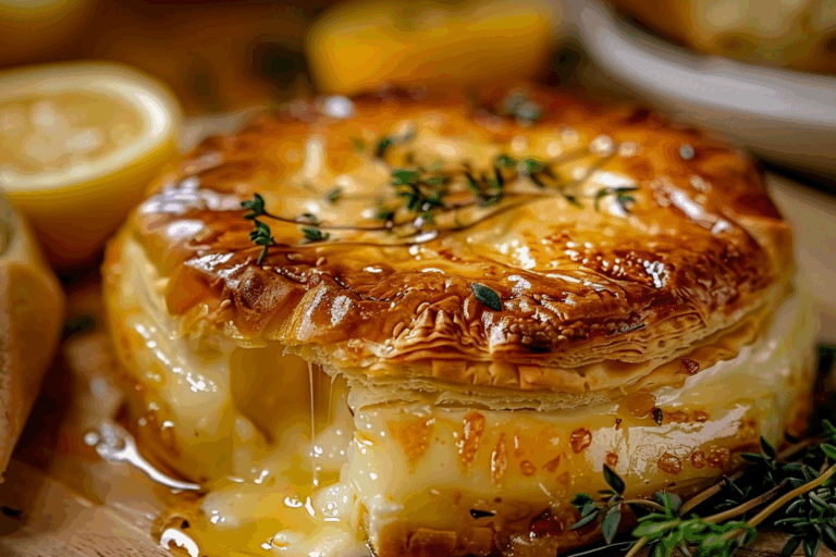 Lemon & Thyme Baked Brie en Croûte