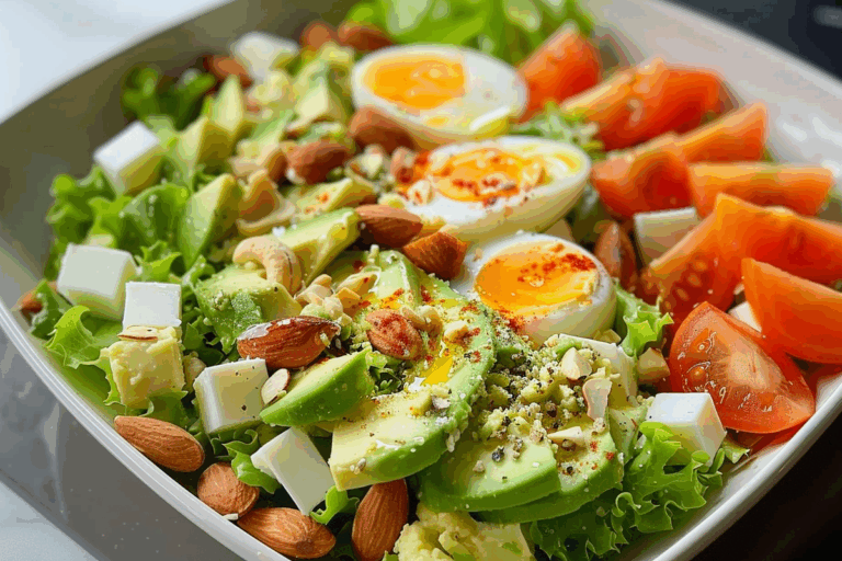 Egg Avocado & Nut Power Salad