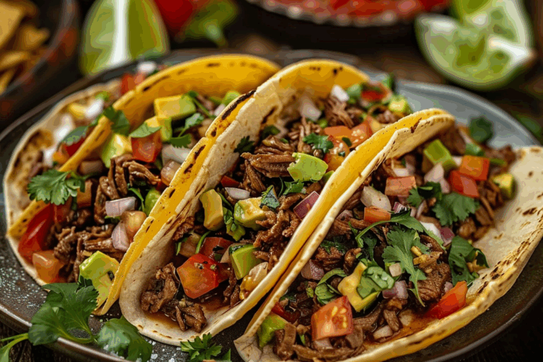 BBQ Garlic Butter Beef Tacos