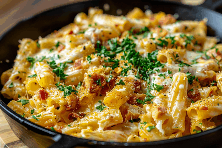Creamy Elote Pasta Skillet