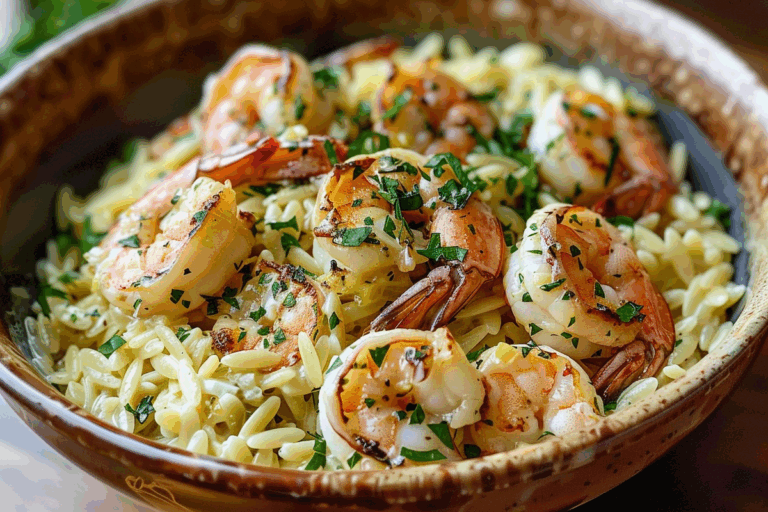 Creamy Lemon Shrimp Orzo