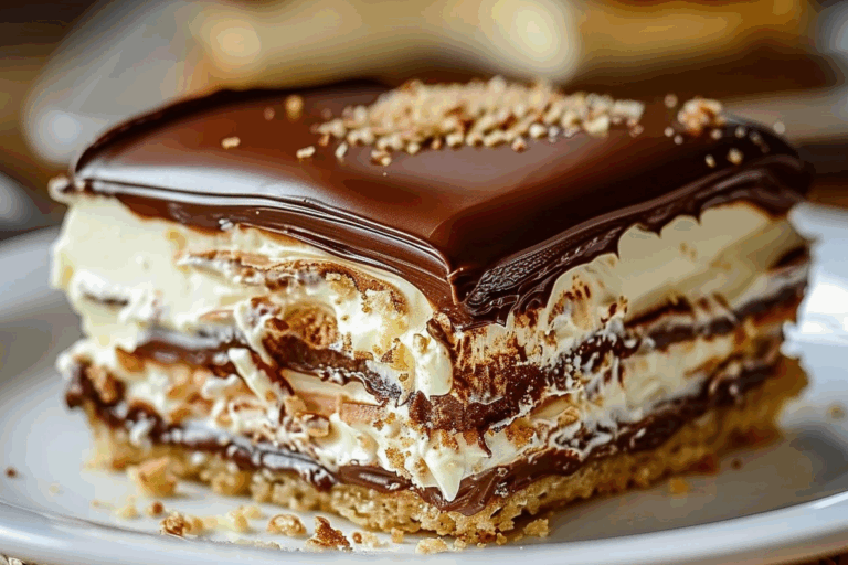 No-Bake Chocolate Eclair Cake