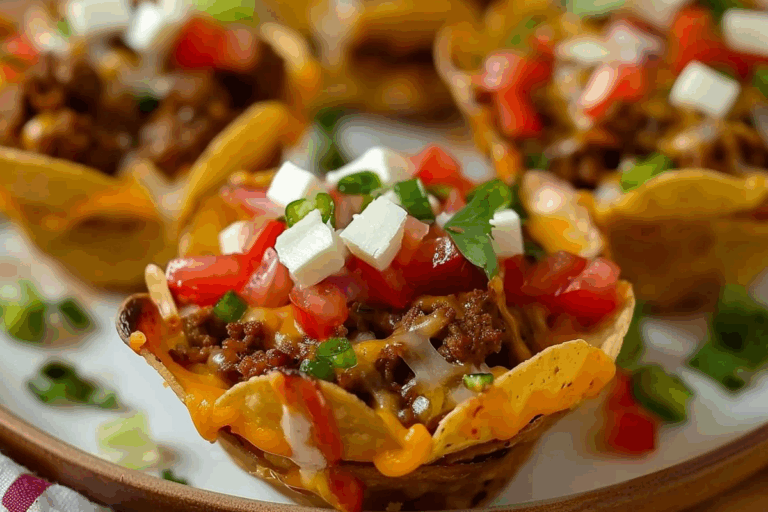 Taco Cups with Beef and Cheese