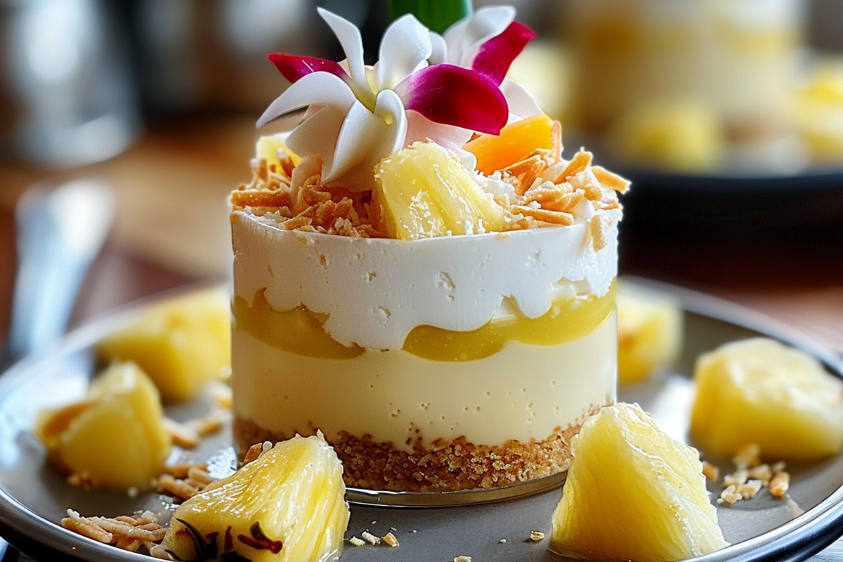 Tropical Pina Colada Cheesecake Mousse
