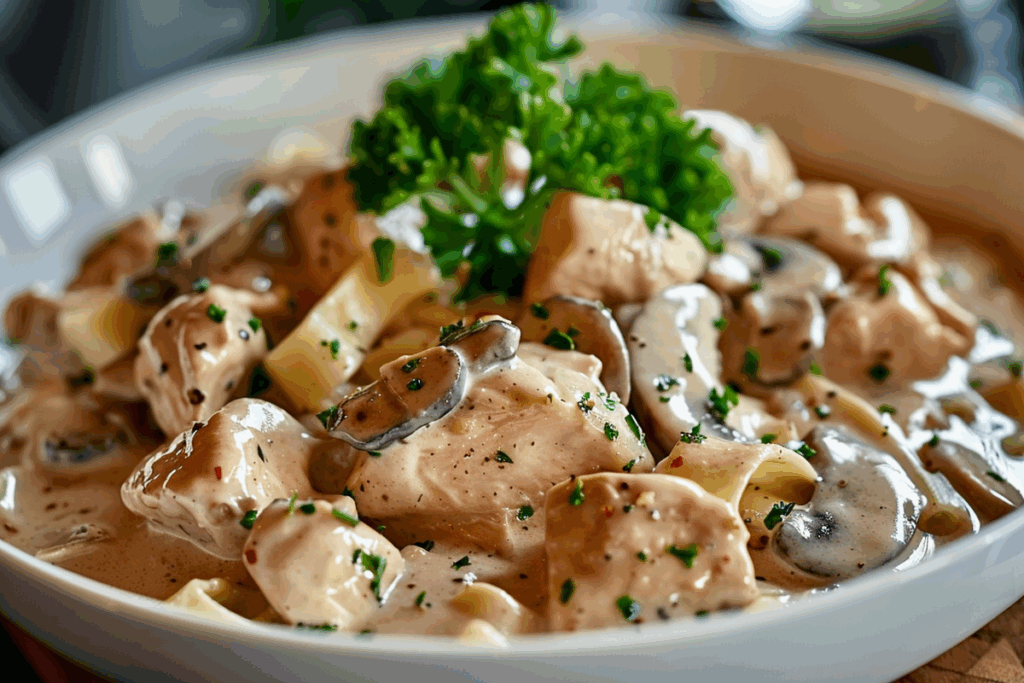 Creamy Chicken Stroganoff