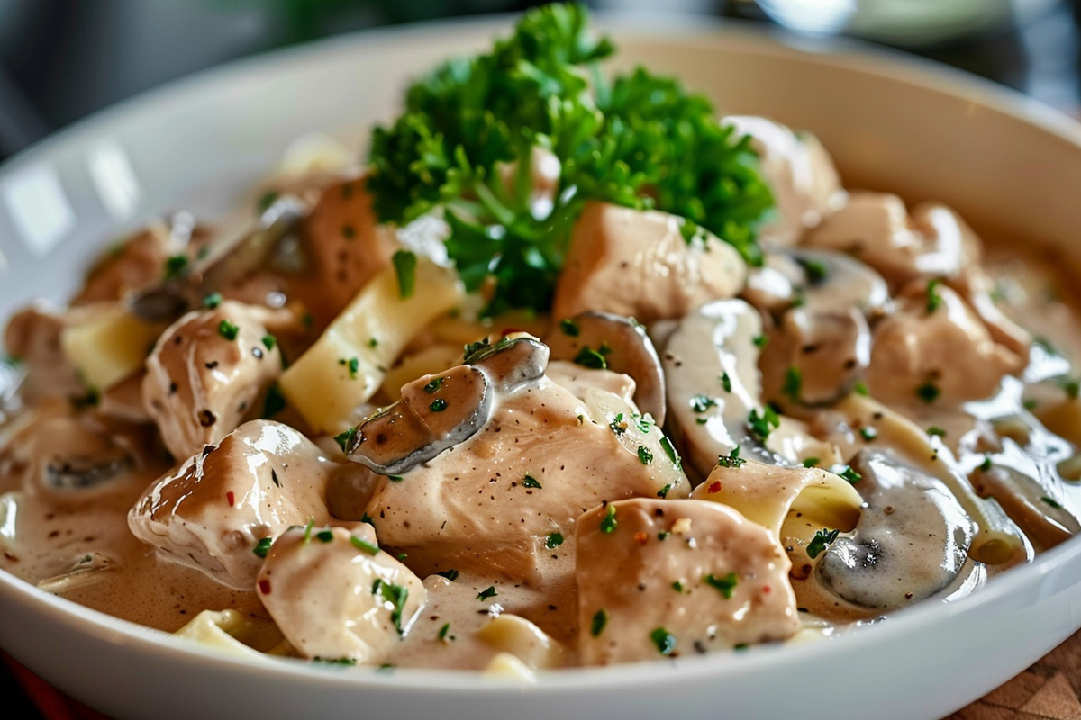 Creamy Chicken Stroganoff