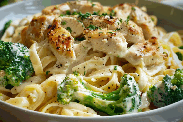 Ultimate Creamy Chicken Alfredo Pasta with Broccoli