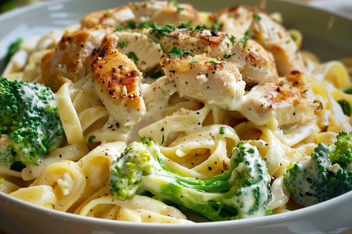 Ultimate Creamy Chicken Alfredo Pasta with Broccoli