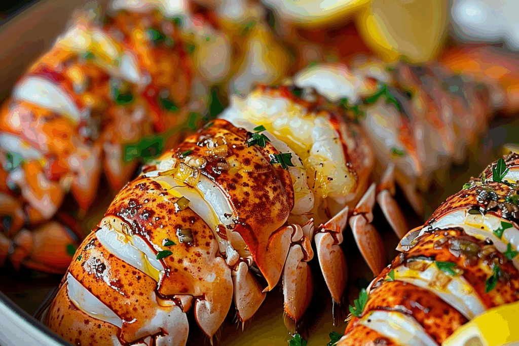 Lemon Garlic Lobster Tails