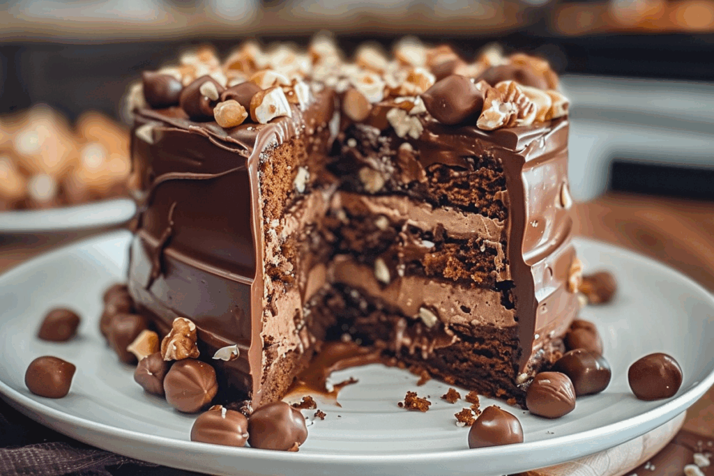 Classic Chocolate Hazelnut Explosion Layer Cake