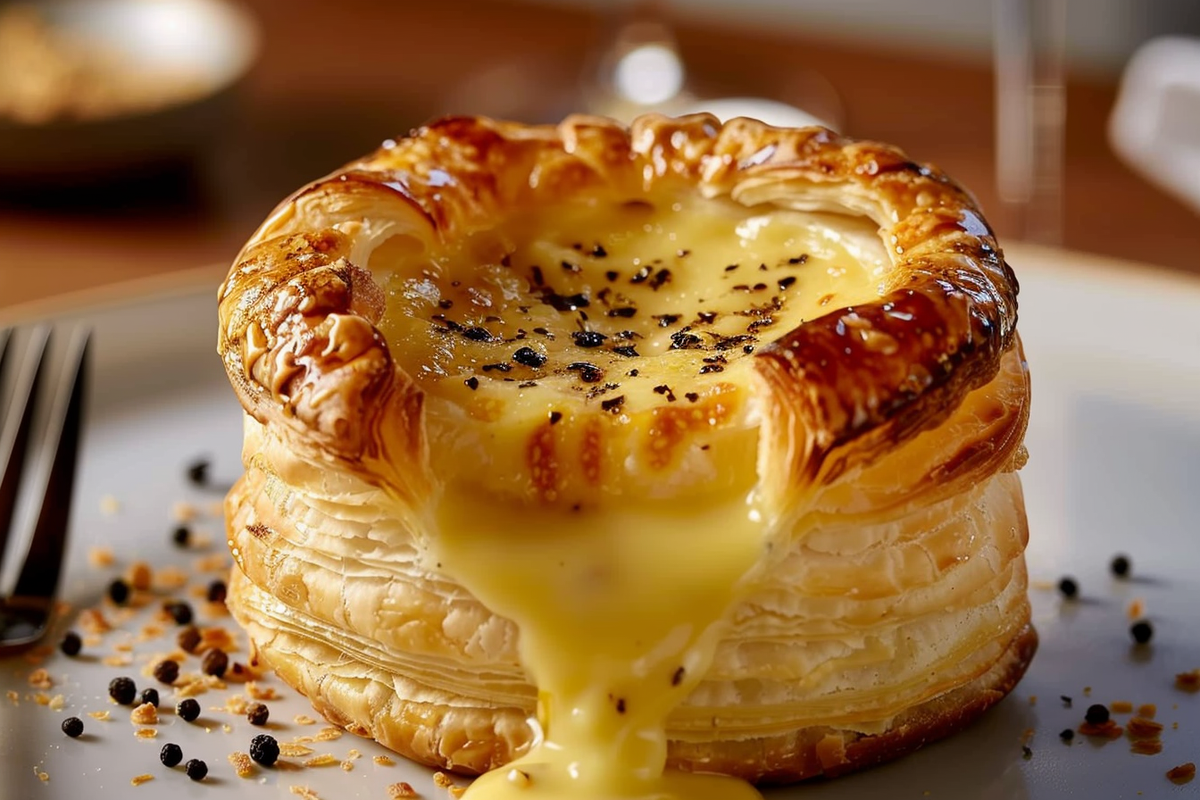 Puff Pastry Candle Filled with Melting Gruyère & Cheddar Fondue