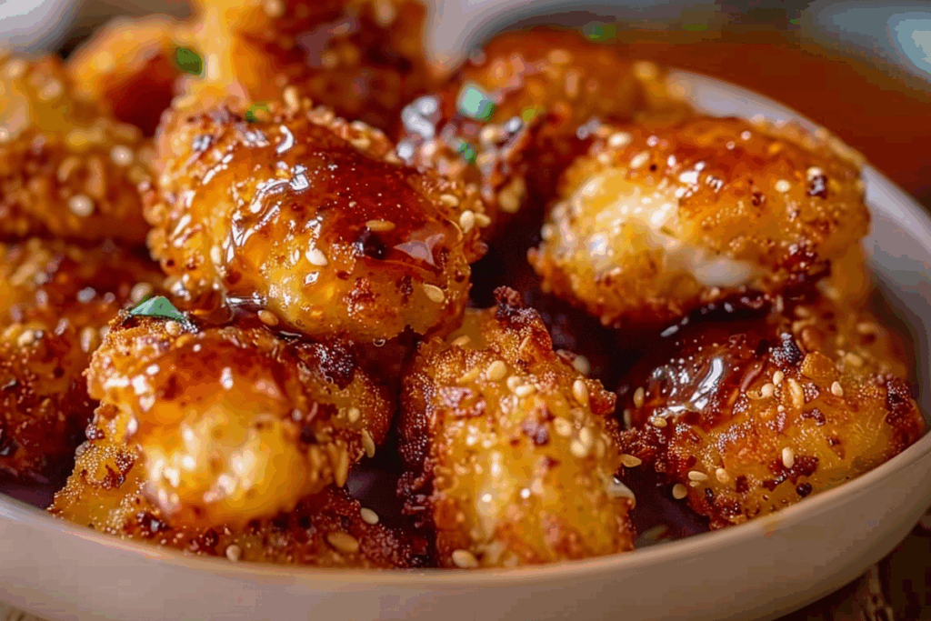 Baked Honey Garlic Chicken Nuggets
