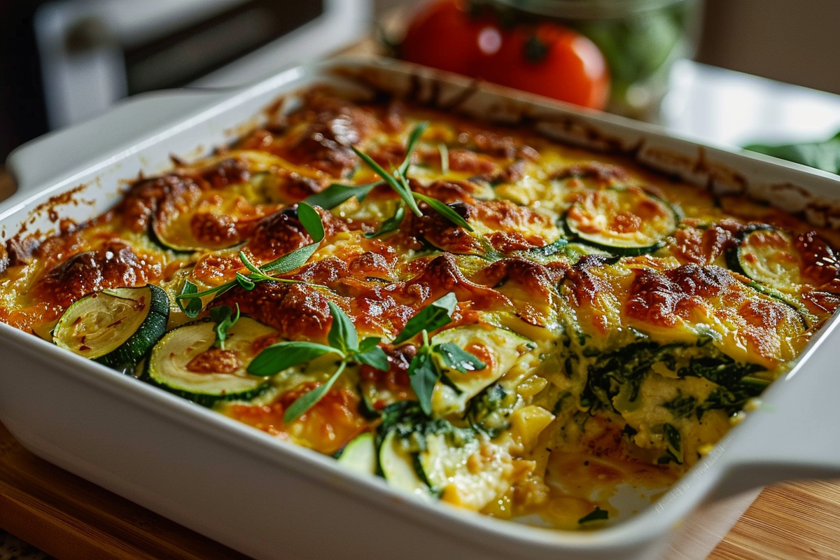 Zucchini and Spinach Bake