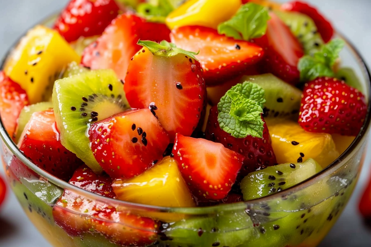 Tropical Kiwi & Strawberry Fruit Salad