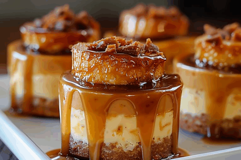 Butterscotch Caramel Cheesecake Cups